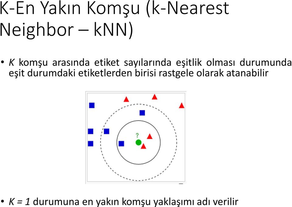 eşit durumdaki etiketlerden birisi rastgele olarak