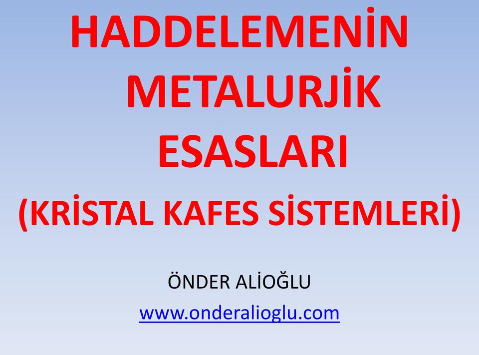 SİSTEMLERİ) ÖNDER