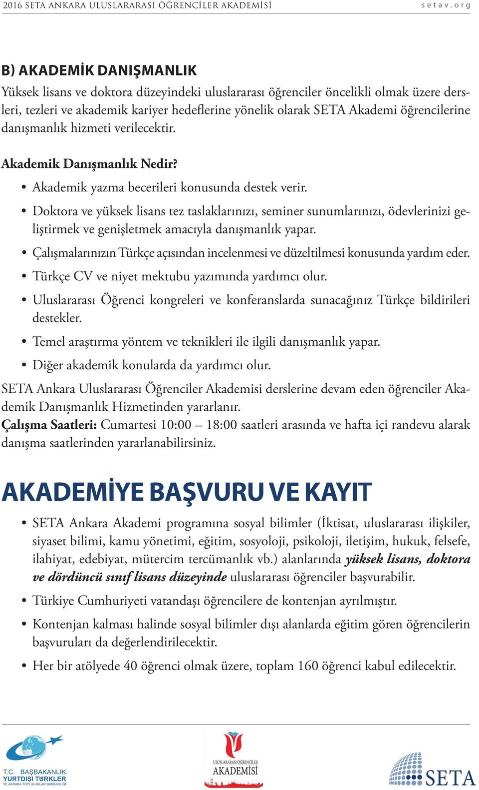 Doktora ve yüksek lisans tez taslaklarınızı, seminer sunumlarınızı, ödevlerinizi geliştirmek ve genişletmek amacıyla danışmanlık yapar.