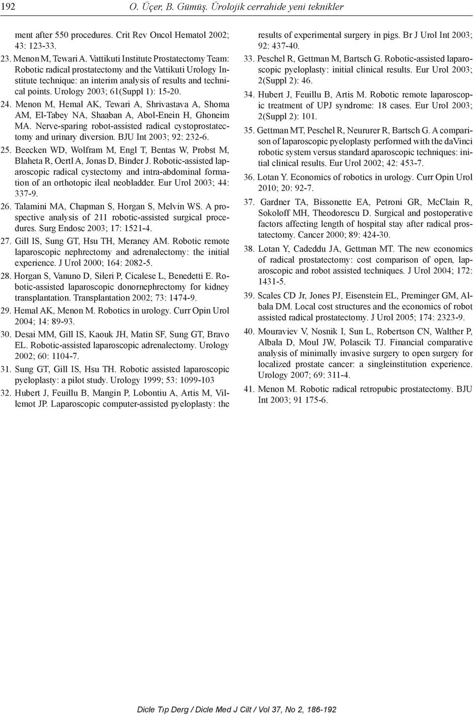 Urology 2003; 61(Suppl 1): 15-20. 24. Menon M, Hemal AK, Tewari A, Shrivastava A, Shoma AM, El-Tabey NA, Shaaban A, Abol-Enein H, Ghoneim MA.
