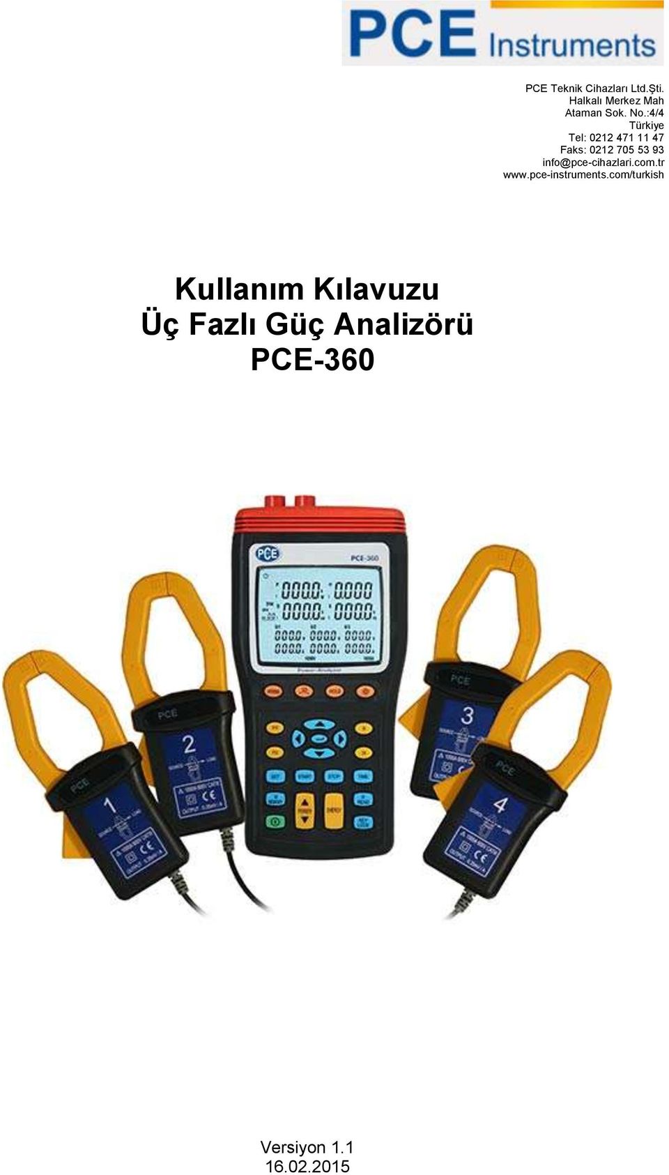 info@pce-cihazlari.com.tr www.pce-instruments.