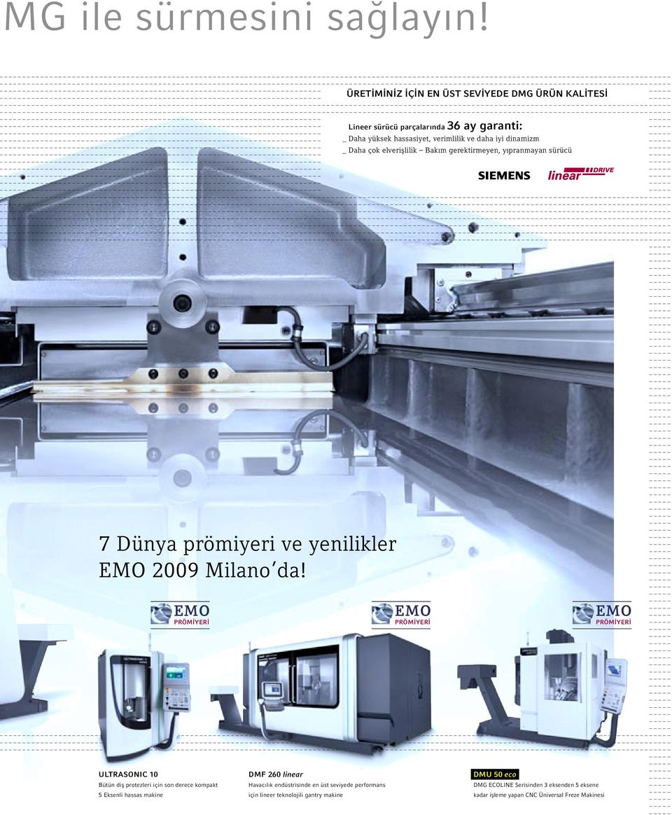 çok elverişlilik Bakım gerektirmeyen, yıpranmayan sürücü 7 Dünya prömiyeri ve yenilikler EMO 2009 Milano da!