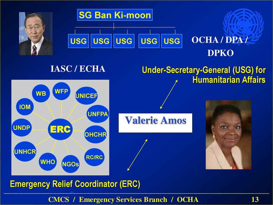 IOM UNDP ERC UNFPA OHCHR Valerie Amos UNHCR WHO NGOs RC/RC