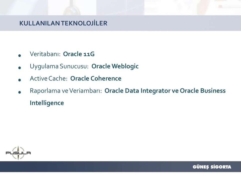 Cache: Oracle Coherence Raporlama ve