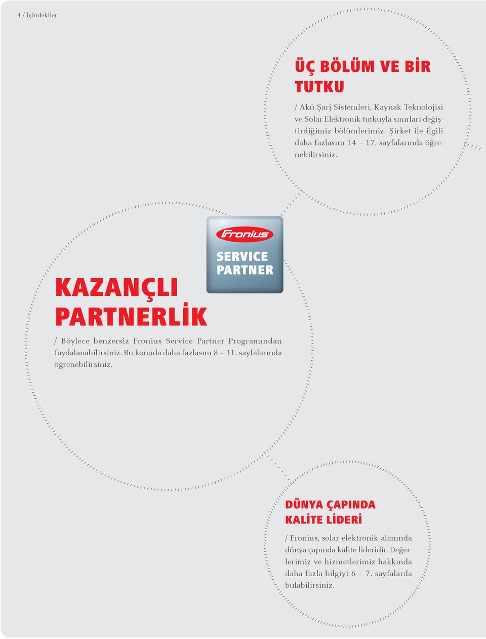 / / / / / / / / / / / / / / / / / / / / / Kazançlı partnerlik / / / / / / / / / / / Böylece benzersiz Fronius Service Partner Programından faydalanabilirsiniz.