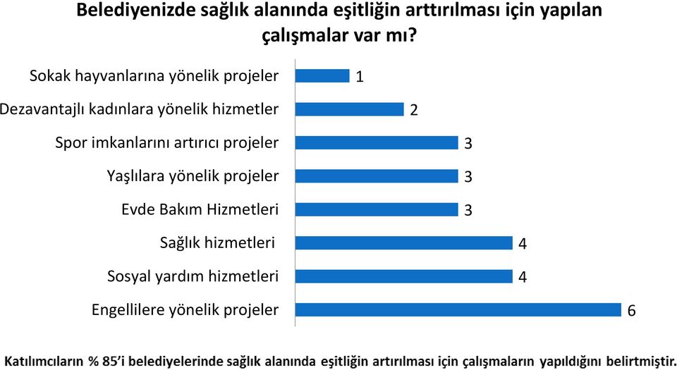 Spor imkanlarını artırıcı projeler Yaşlılara yönelik projeler Evde Bakım Hizmetleri