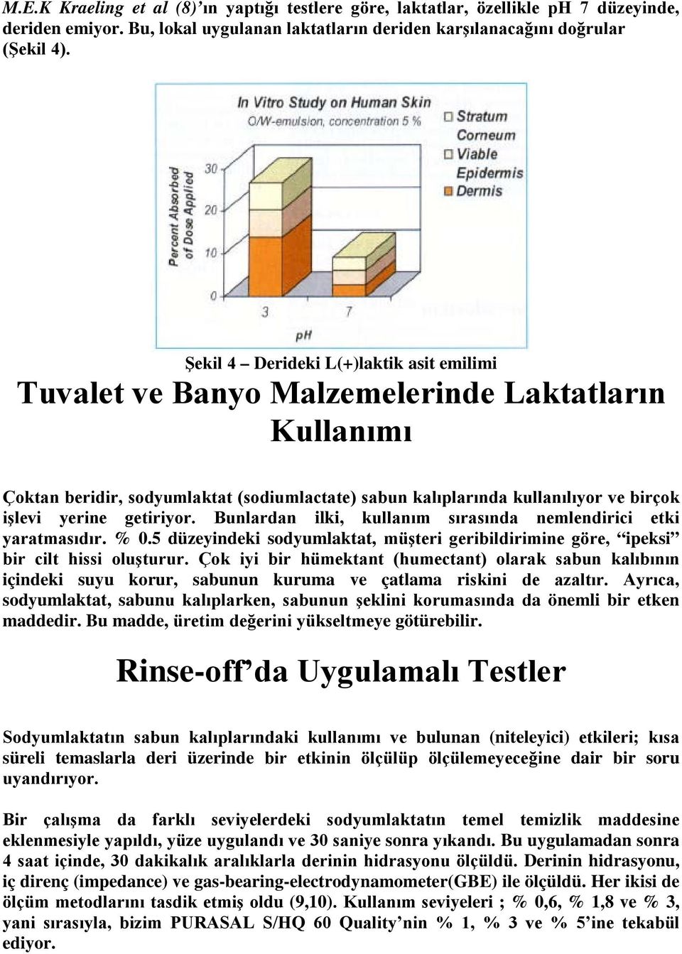 getiriyor. Bunlardan ilki, kullanım sırasında nemlendirici etki yaratmasıdır. % 0.5 düzeyindeki sodyumlaktat, müşteri geribildirimine göre, ipeksi bir cilt hissi oluşturur.