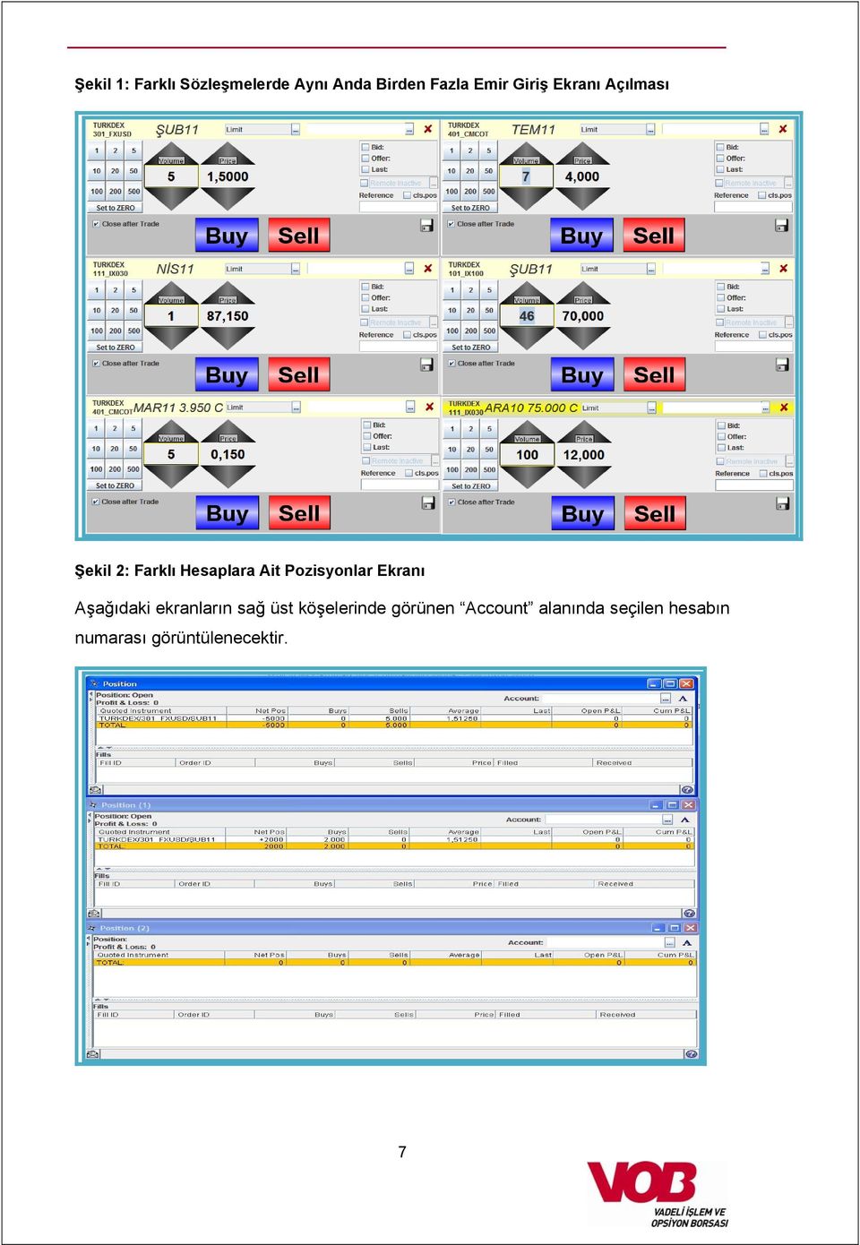 Pozisyonlar Ekranı Aşağıdaki ekranların sağ üst köşelerinde