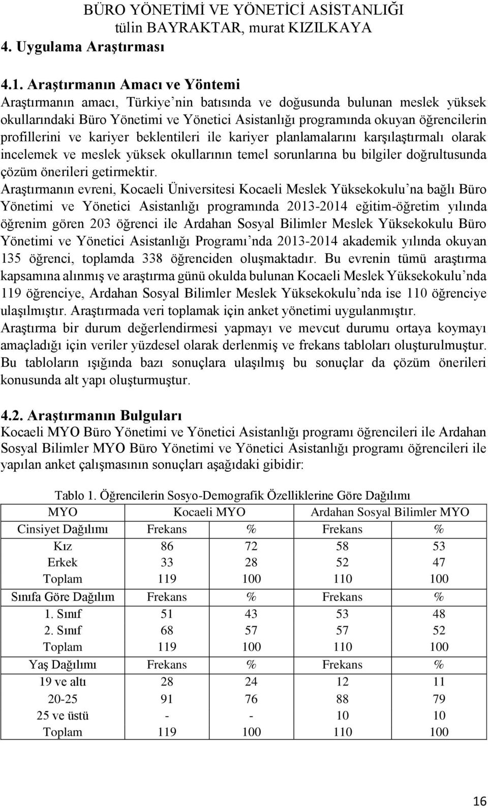 profillerini ve kariyer beklentileri ile kariyer planlamalarını karşılaştırmalı olarak incelemek ve meslek yüksek okullarının temel sorunlarına bu bilgiler doğrultusunda çözüm önerileri getirmektir.