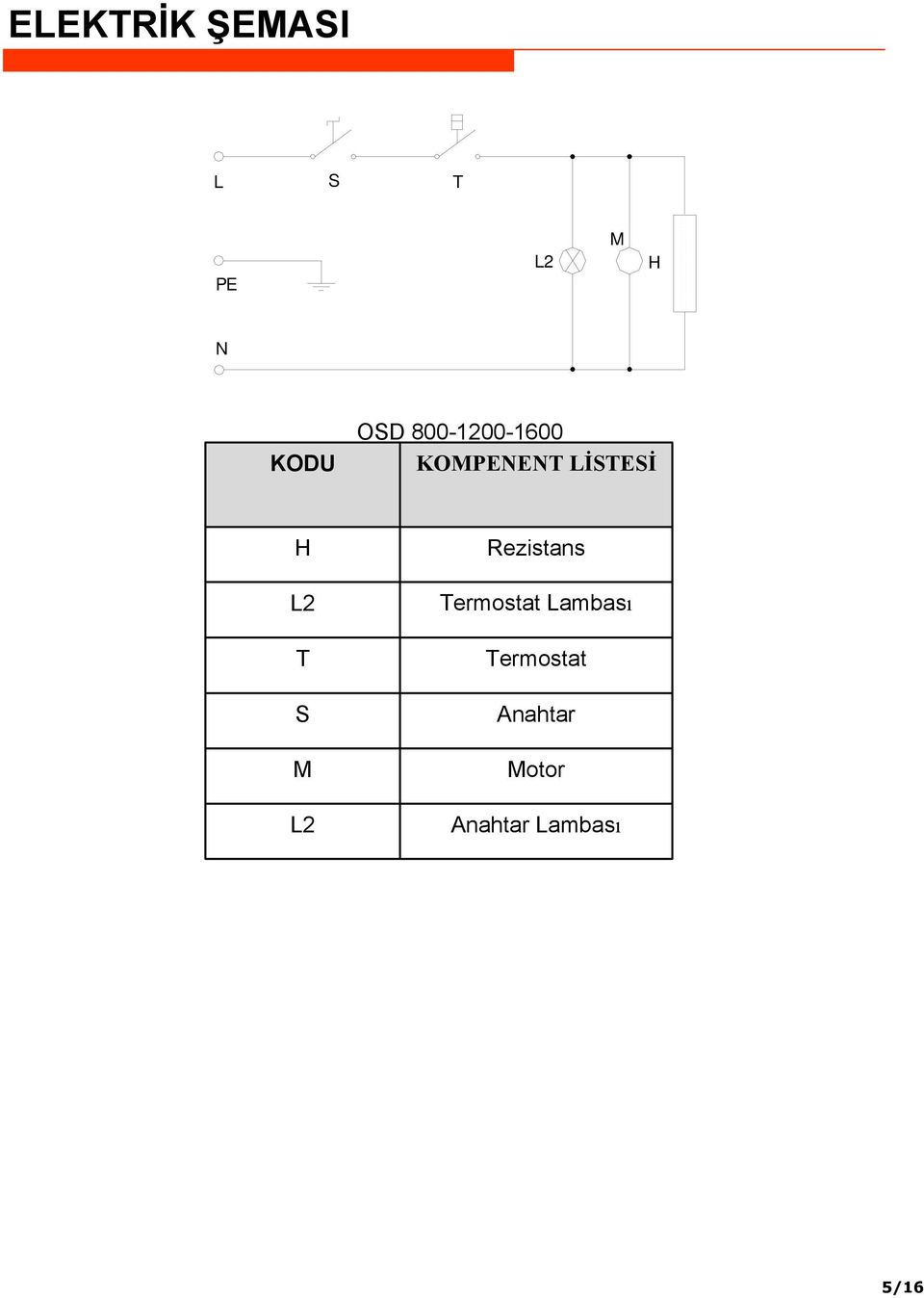 T S M L2 Rezistans Termostat Lambası