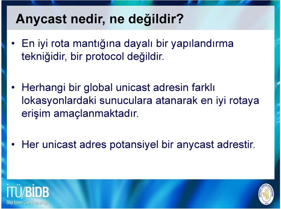 protocol değildir.