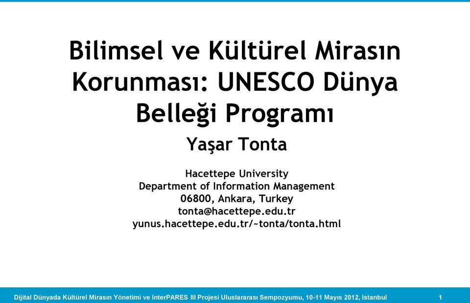 Department of Information Management 06800, Ankara,