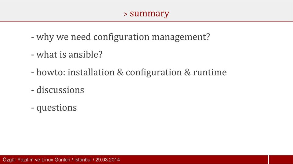 - howto: installation & configuration & runtime -
