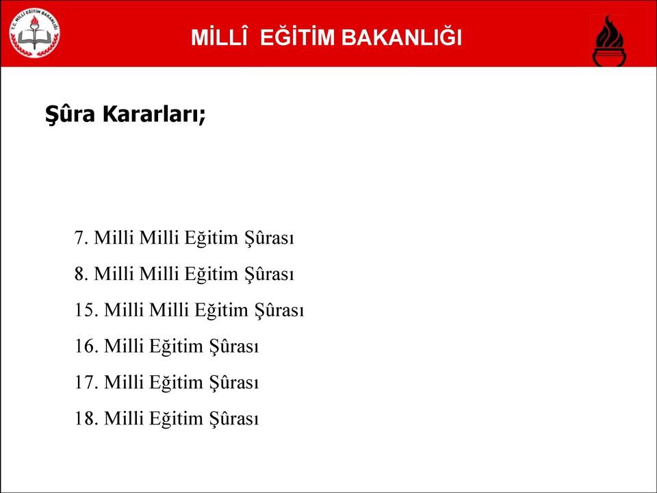 Milli Milli Eğitim Şûrası 15.