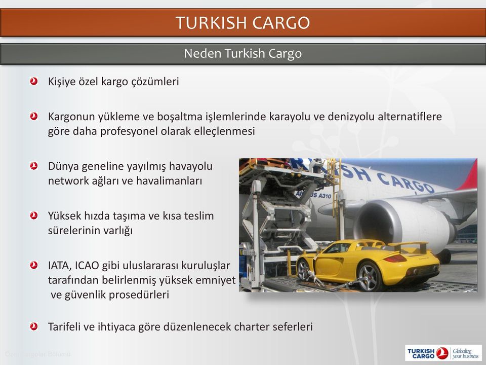 havalimanları Yüksek hızda taşıma ve kısa teslim sürelerinin varlığı IATA, ICAO gibi uluslararası kuruluşlar tarafından