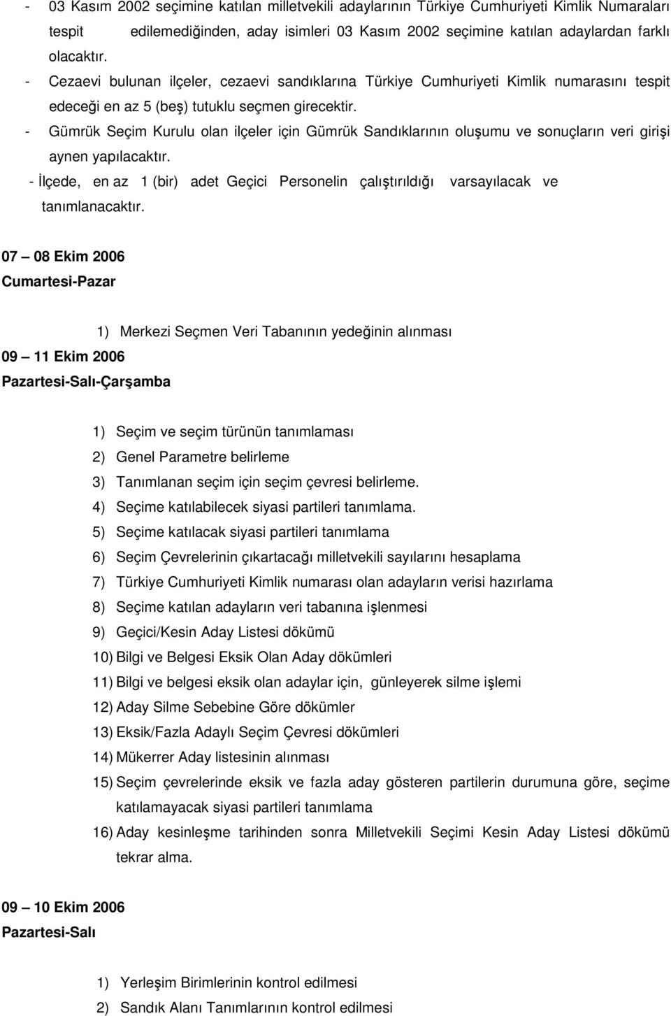 - Gümrük Seçim Kurulu olan ilçeler için Gümrük Sandıklarının oluşumu ve sonuçların veri girişi aynen yapılacaktır.