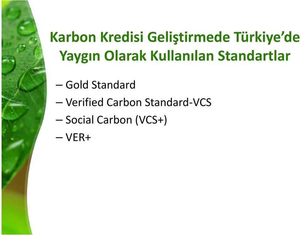 Kullanılan Standartlar Gold Standard Gold Standard