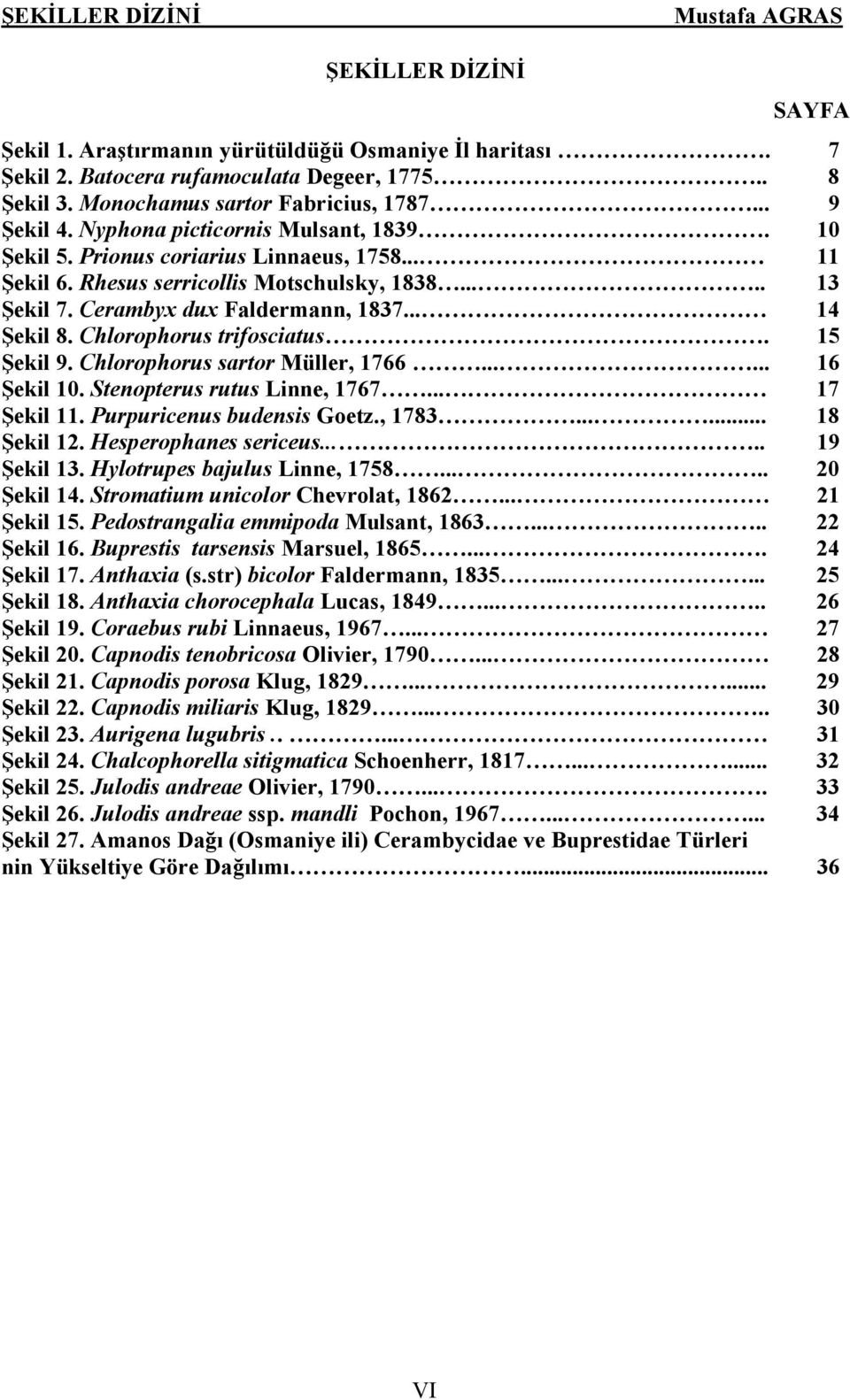 Chlorophorus trifosciatus. 15 Şekil 9. Chlorophorus sartor Müller, 1766...... 16 Şekil 10. Stenopterus rutus Linne, 1767... 17 Şekil 11. Purpuricenus budensis Goetz., 1783...... 18 Şekil 12.