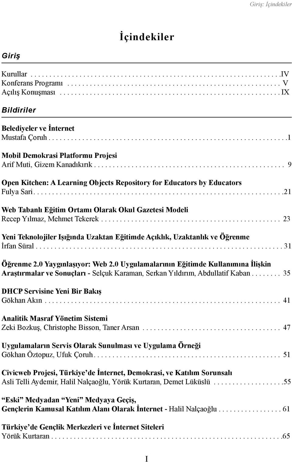 .................................................. 9 Open Kitchen: A Learning Objects Repository for Educators by Educators Fulya Sari.
