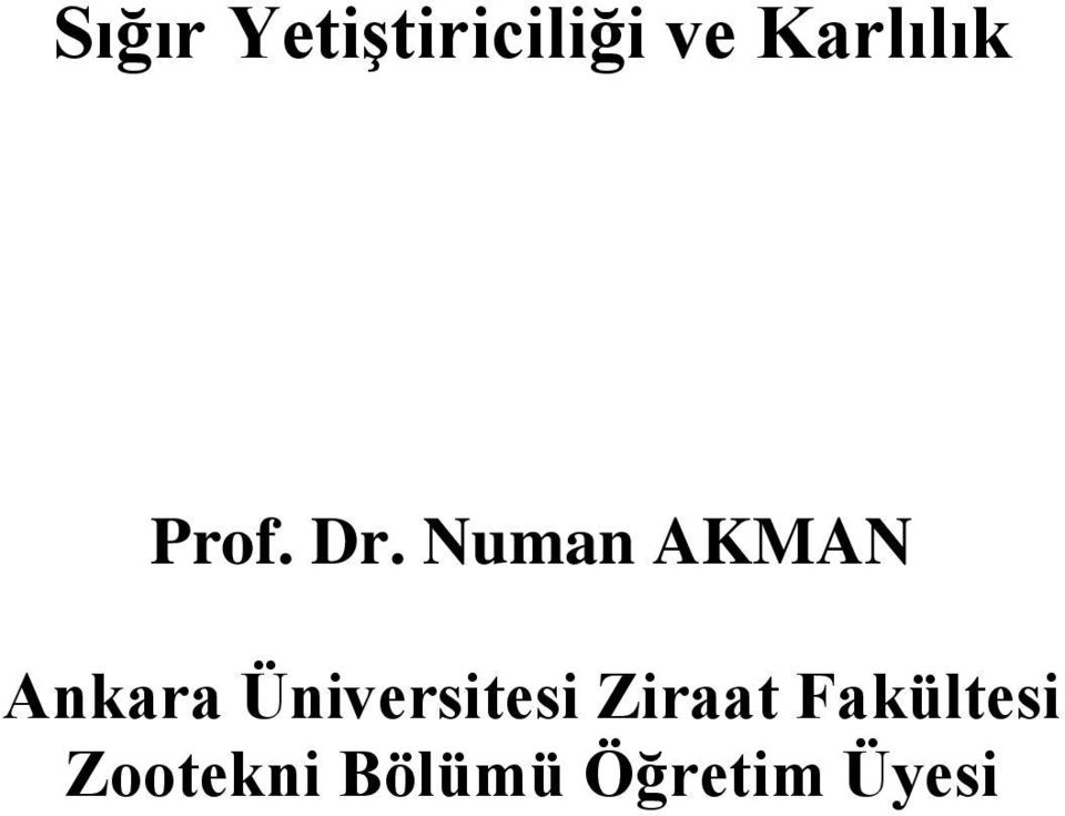 Numan AKMAN Ankara