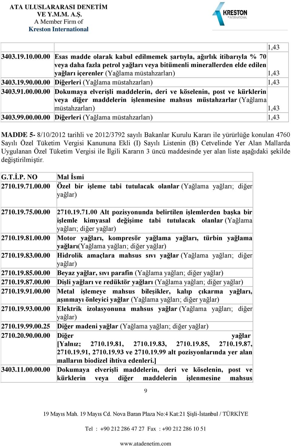 19.75.00.00 2710.19.71.00 pyu ş şk ş ky ğş uuck (ğ yğ; ğ yğ) 2710.19.81.00.00 yğ, kpö yğ yğ, ü yğ yğ(ğ yğ; ğ yğ) 2710.19.83.00.00 Hk ç hu v yğ (ğ yğ; ğ yğ) 2710.19.85.00.00 By yğ, v p (ğ yğ; ğ yğ) 2710.