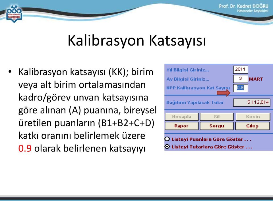 alınan (A) puanına, bireysel üretilen puanların (B1+B2+C+D)