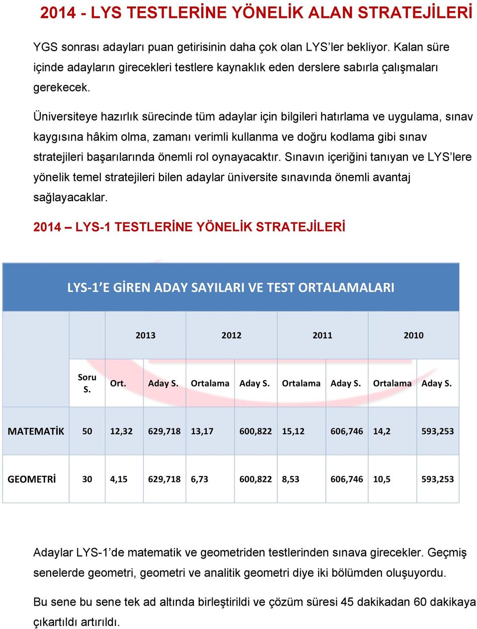 Üniversiteye hazırlık sürecinde tüm adaylar için bilgileri hatırlama ve uygulama, sınav kaygısına hâkim olma, zamanı verimli kullanma ve doğru kodlama gibi sınav stratejileri başarılarında önemli rol