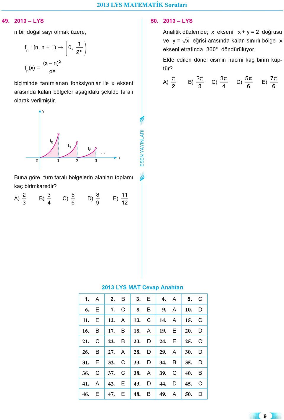 veilmişti. 5. LYS Analitik düzlemde; ekseni, + = doğusu ve = v eğisi aasında kalan sınılı böle ekseni etafında döndüülüo.