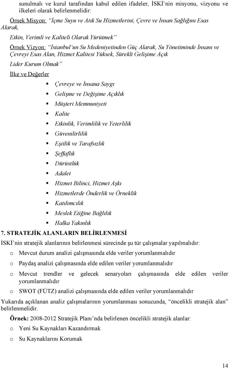 Olmak İlke ve Değerler Çevreye ve İnsana Saygı Gelişme ve Değişime Açıklık Müşteri Memnuniyeti Kalite Etkinlik, Verimlilik ve Yeterlilik Güvenilirlilik Eşitlik ve Tarafsızlık Şeffaflık Dürüstlük