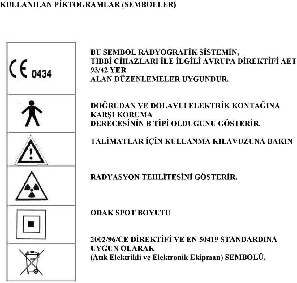 DOĞRUDAN VE DOLAYLI ELEKTRĐK KONTAĞINA KARŞI KORUMA DERECESĐNĐN B TĐPĐ OLDUGUNU GÖSTERĐR.