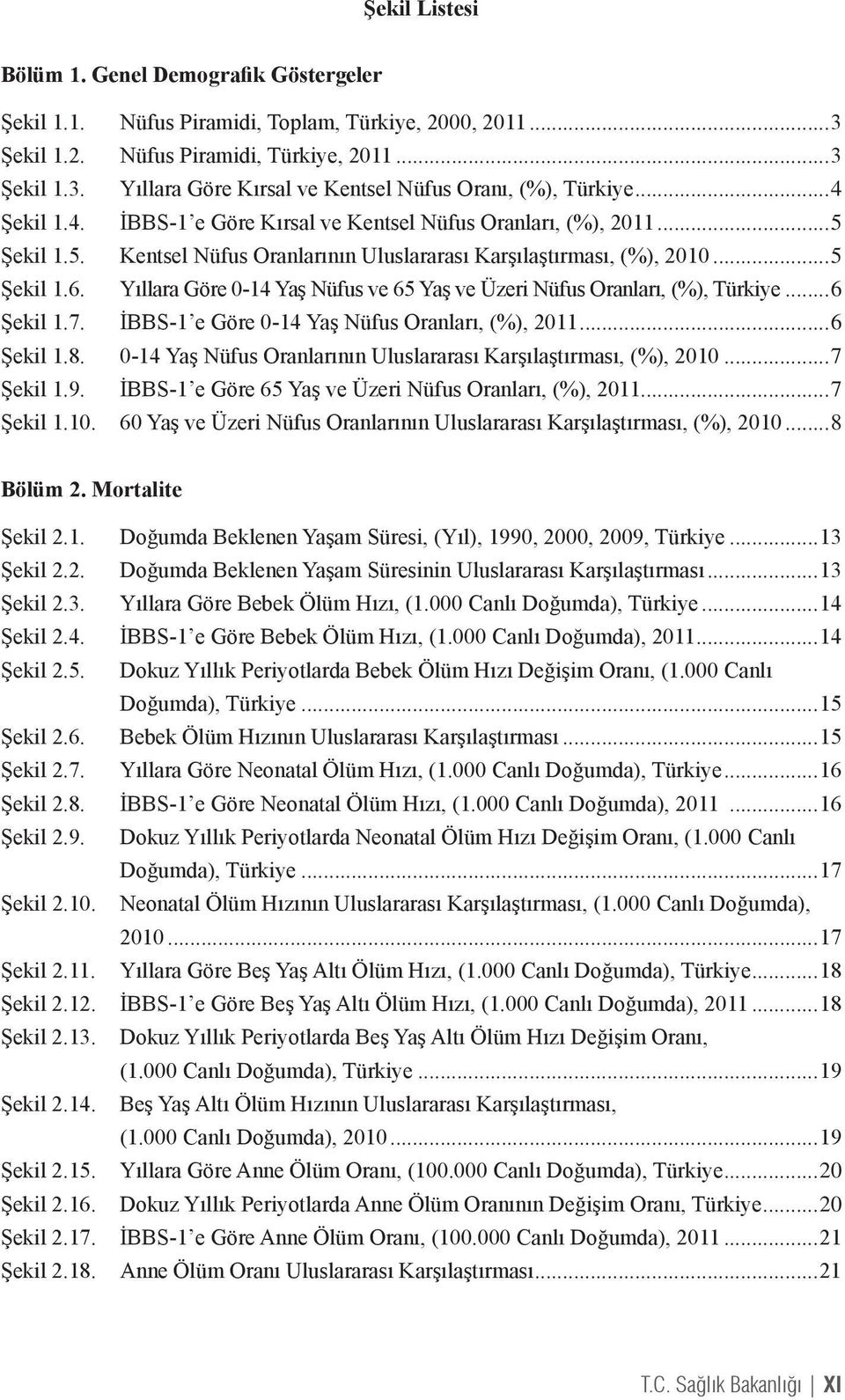 Yıllara Göre 0-14 Yaş Nüfus ve 65 Yaş ve Üzeri Nüfus Oranları, (%), Türkiye...6 Şekil 1.7. İBBS-1 e Göre 0-14 Yaş Nüfus Oranları, (%), 2011...6 Şekil 1.8.