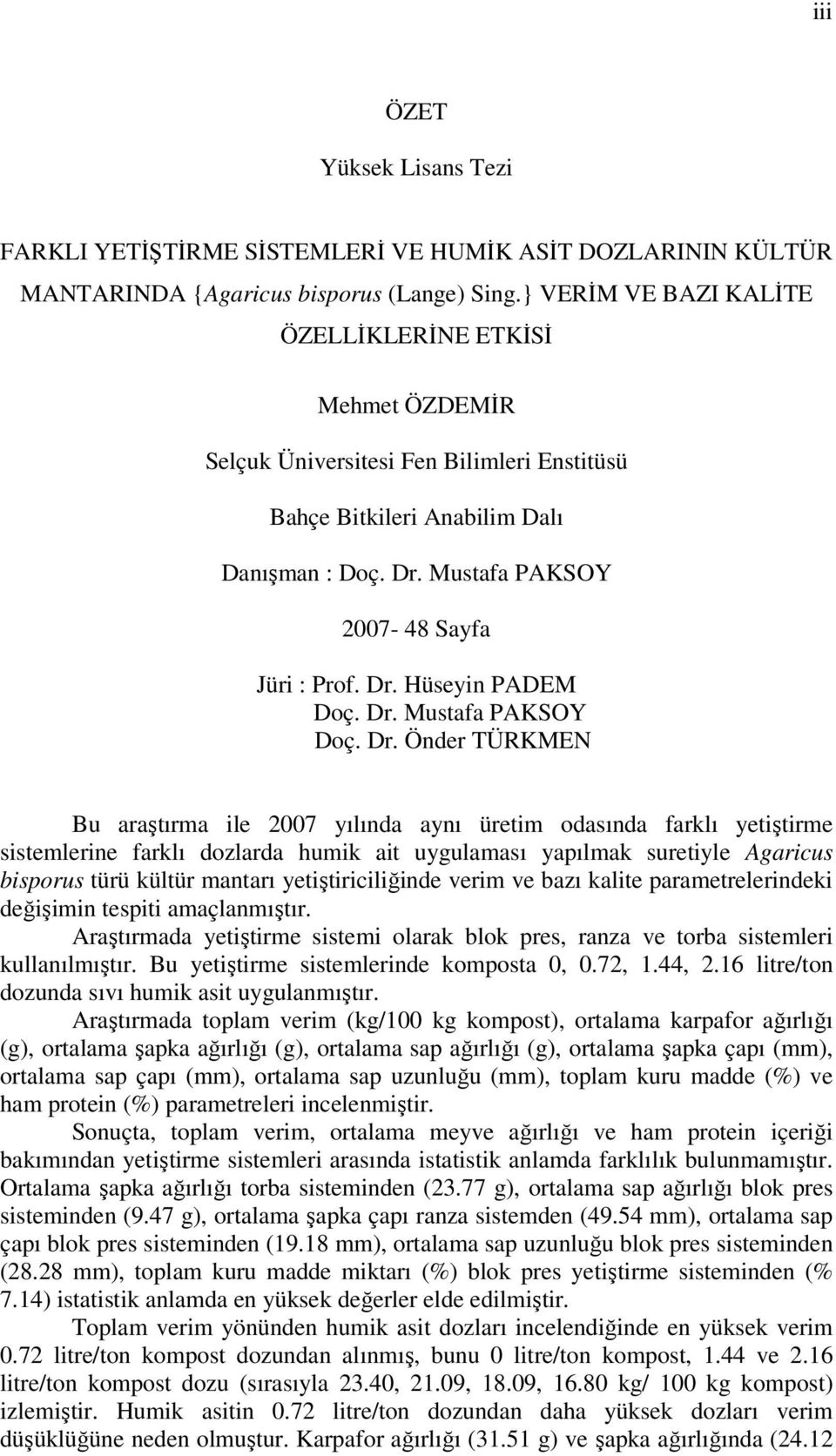 Dr. Mustafa PAKSOY Doç. Dr.