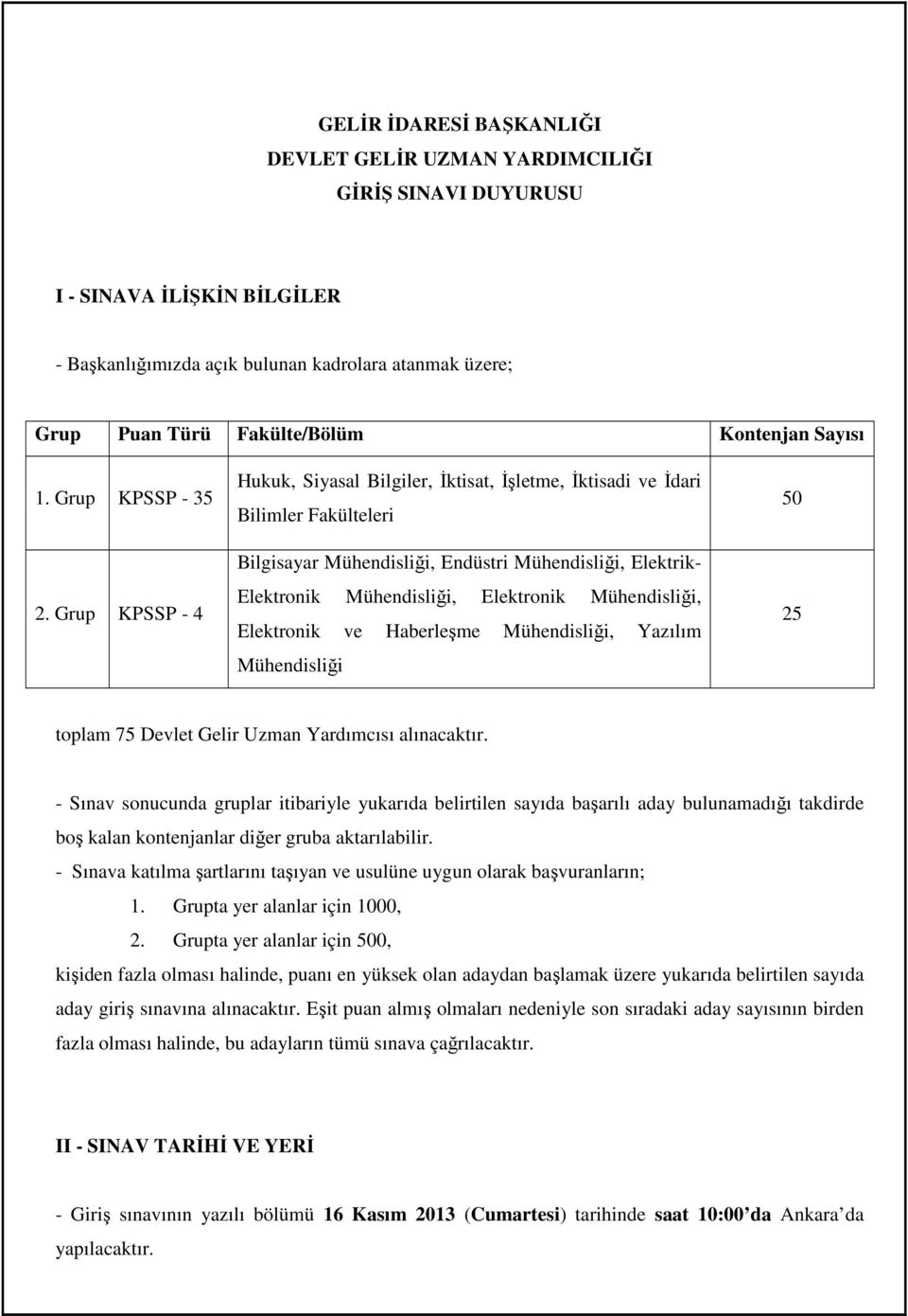 Grup KPSSP - 4 Hukuk, Siyasal Bilgiler, İktisat, İşletme, İktisadi ve İdari Bilimler Fakülteleri Bilgisayar Mühendisliği, Endüstri Mühendisliği, Elektrik- Elektronik Mühendisliği, Elektronik