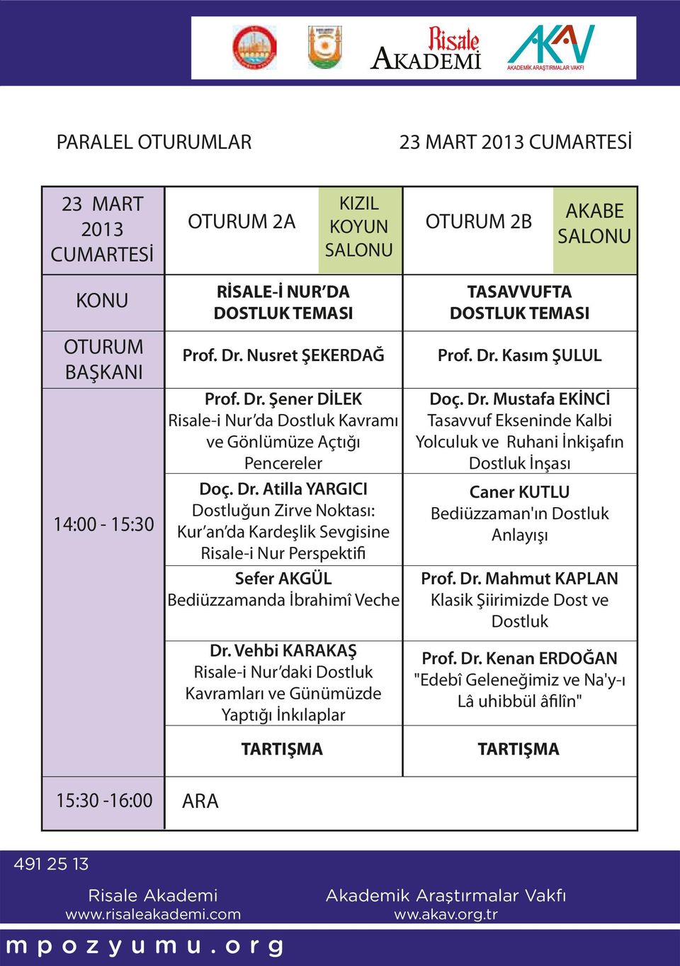 Vehbi KKAŞ Risale-i Nur daki Dostluk Kavramları ve Günümüzde Yaptığı İnkılaplar TASAVVUFTA DOSTLUK TEMASI Prof. Dr.