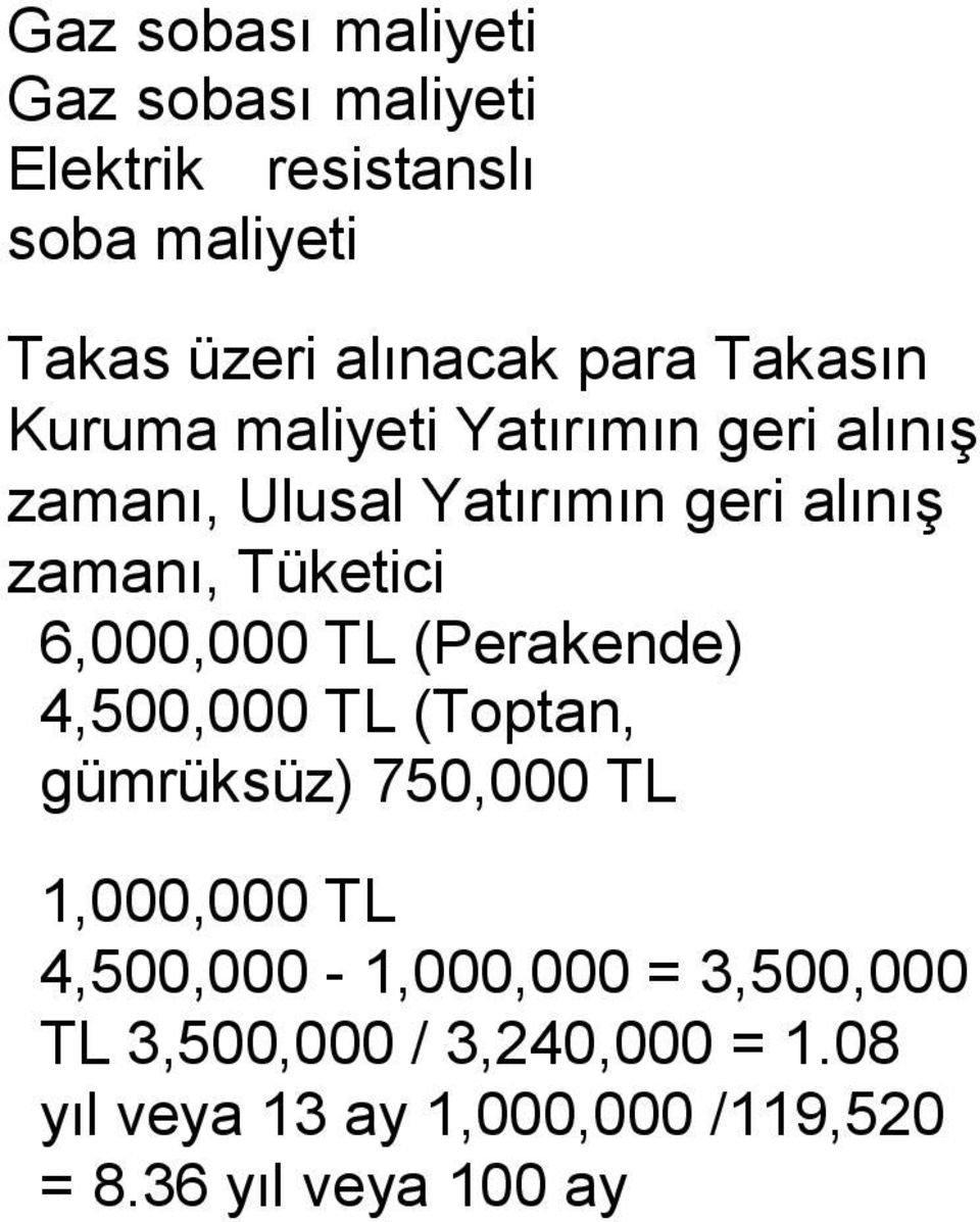 6,000,000 TL (Perakende) 4,500,000 TL (Toptan, gümrüksüz) 750,000 TL 1,000,000 TL