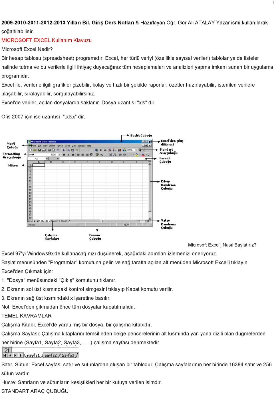 Excel, her türlü veriyi (özellikle sayısal verileri) tablolar ya da listeler halinde tutma ve bu verilerle ilgili ihtiyaç duyacağınız tüm hesaplamaları ve analizleri yapma imkanı sunan bir uygulama