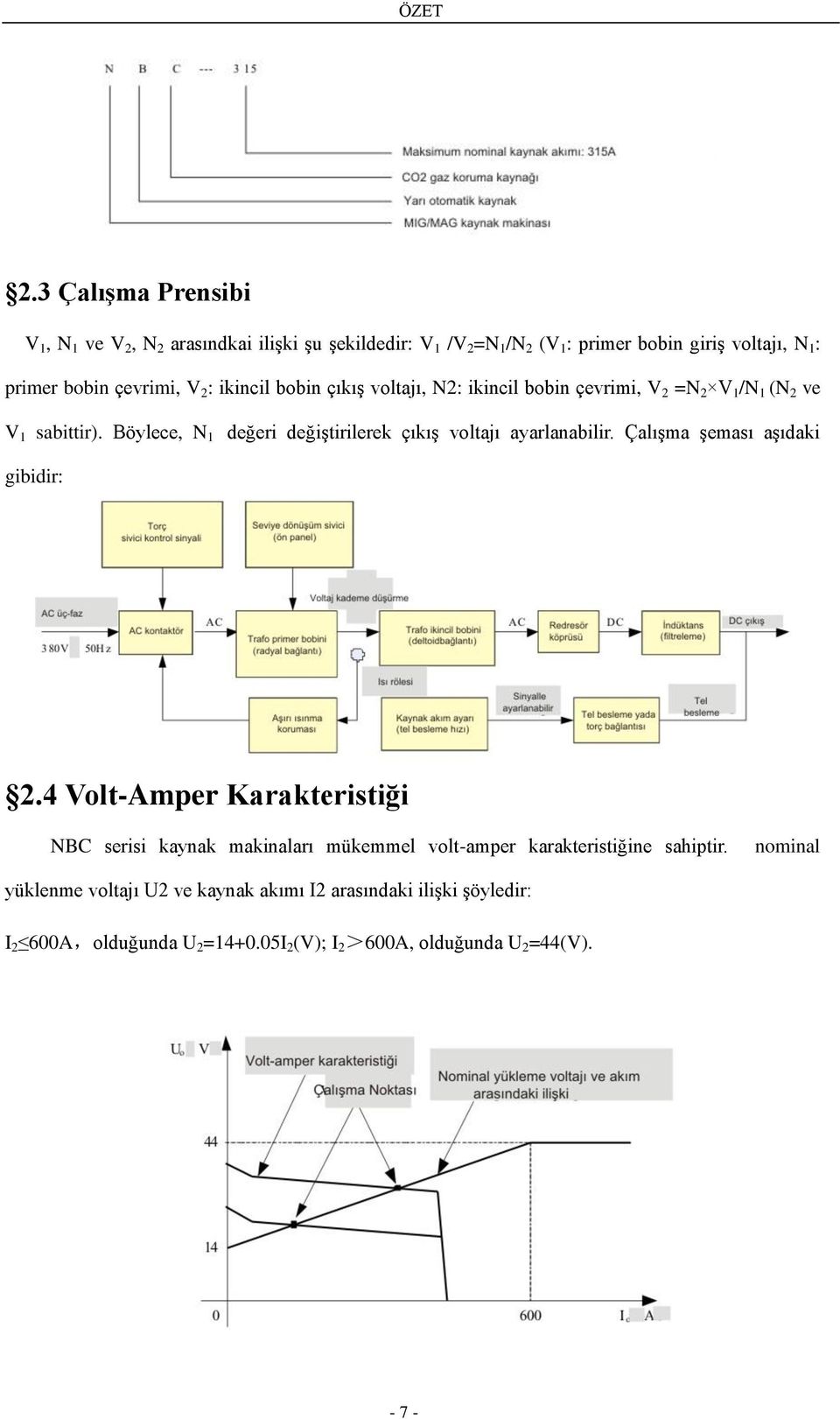 V 2 : ikincil bobin çıkış voltajı, N2: ikincil bobin çevrimi, V 2 =N 2 V 1 /N 1 (N 2 ve V 1 sabittir).