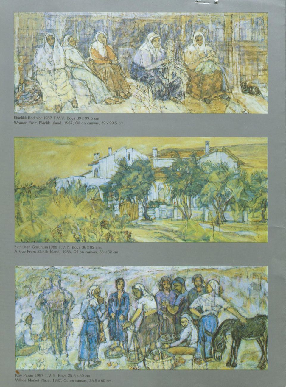 Y Boya 3 6 x8 2 cm. A Vue From Ekinlik Island, 1986, Oil on canvas, 3 6 x8 2 cm.