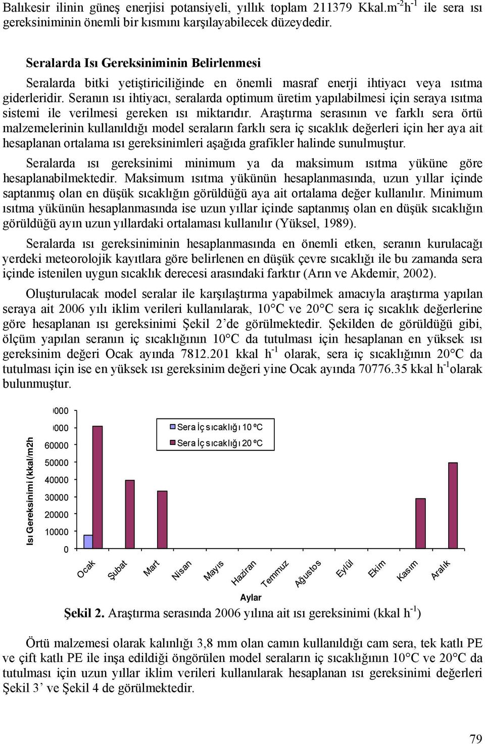 Seranın ısı ihtiyacı, seralarda optimum üretim yapılabilmesi için seraya ısıtma sistemi ile verilmesi gereken ısı miktarıdır.