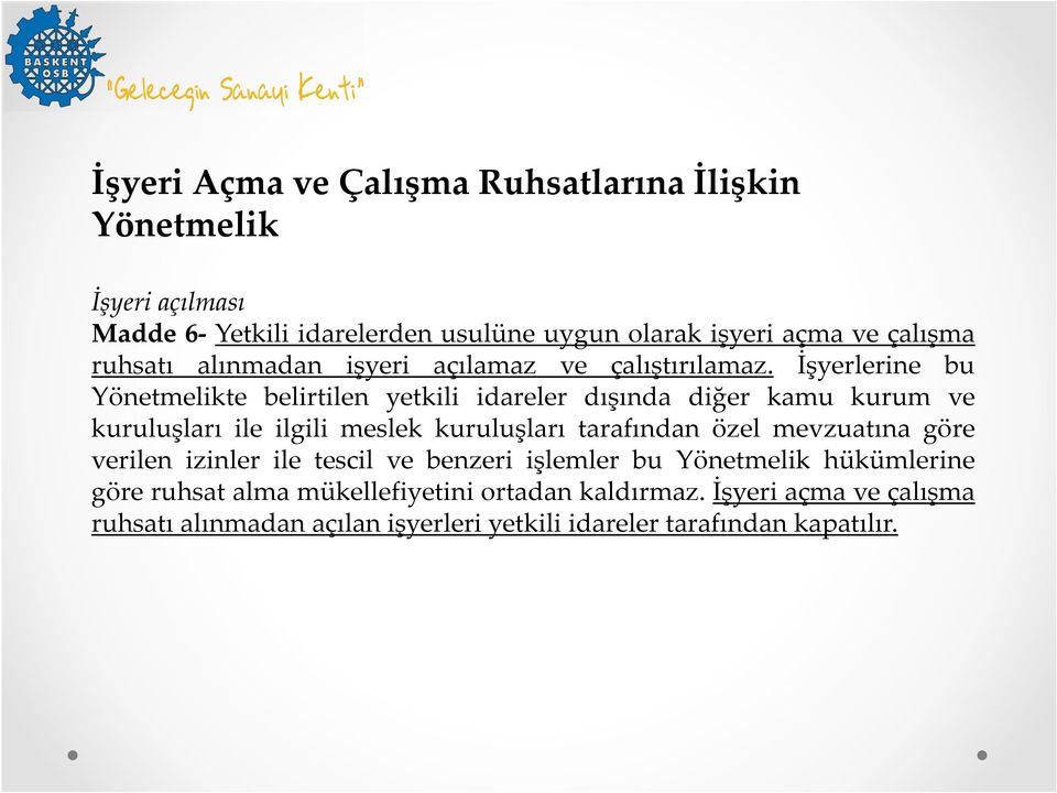 İşyerlerine bu Yönetmelikte belirtilen yetkili idareler dışında diğer kamu kurum ve kuruluşları ile ilgili meslek kuruluşları tarafından özel