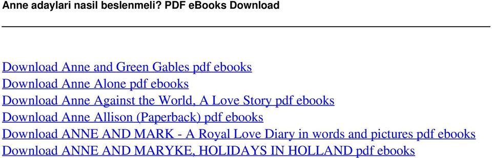 Download Anne Against the World, A Love Story pdf ebooks Download Anne Allison (Paperback) pdf