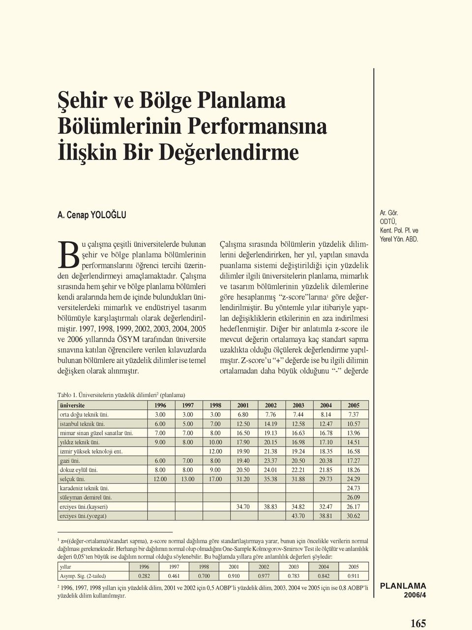 Çalışma sırasında hem şehir ve bölge planlama bölümleri kendi aralarında hem de içinde bulundukları üniversitelerdeki mimarlık ve endüstriyel tasarım bölümüyle karşılaştırmalı olarak