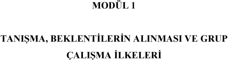 BEKLENTİLERİN