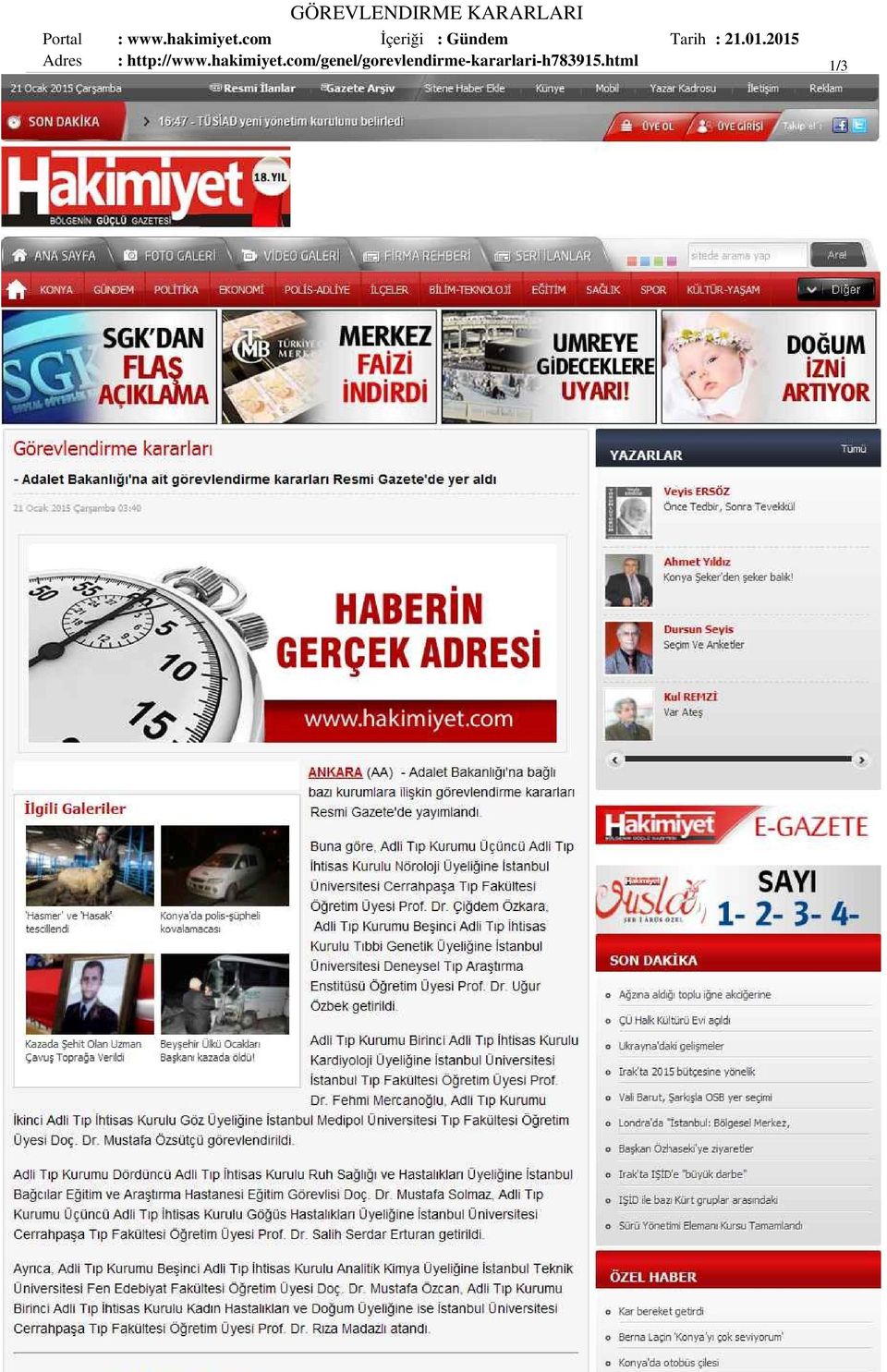 com İçeriği : Gündem Tarih : 21.01.