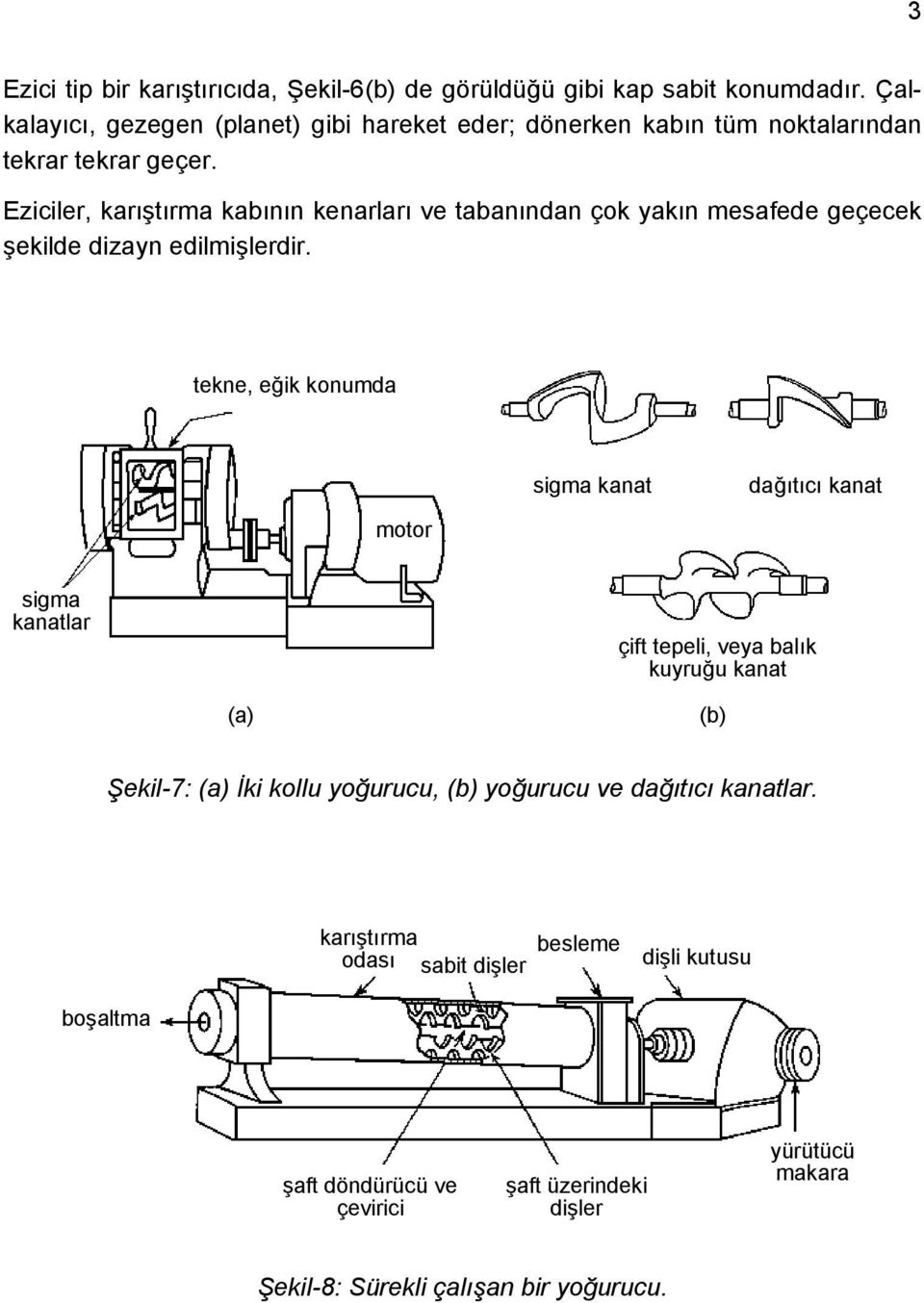 Eziciler, karıştırma kabının kenarları ve tabanından çok yakın mesafede geçecek şekilde dizayn edilmişlerdir.