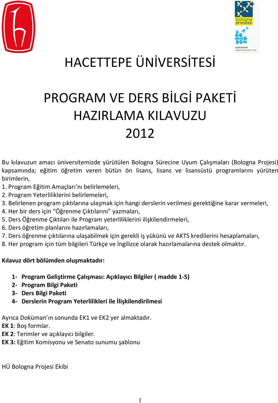 Belirlenen program çıktılarına ulaşmak için hangi derslerin verilmesi gerektiğine karar vermeleri, 4. Her bir ders için Öğrenme Çıktılarını yazmaları, 5.