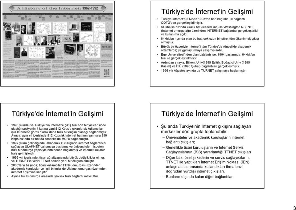 64kbit/sn hızında olan bu hat, çok uzun bir süre, tüm ülkenin tek çıkışı olmuştur. Büyük bir özveriyle Internet'i tüm Türkiye'de (öncelikle akademik ortamlarda) yaygınlaştırmaya çalışmışlardır.