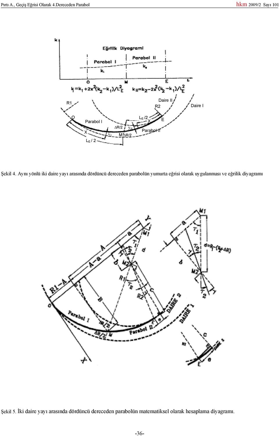 Ayn yönlü iki daire yay arasnda dördüncü dereceden parabolün yumurta erisi olarak uygulanmas