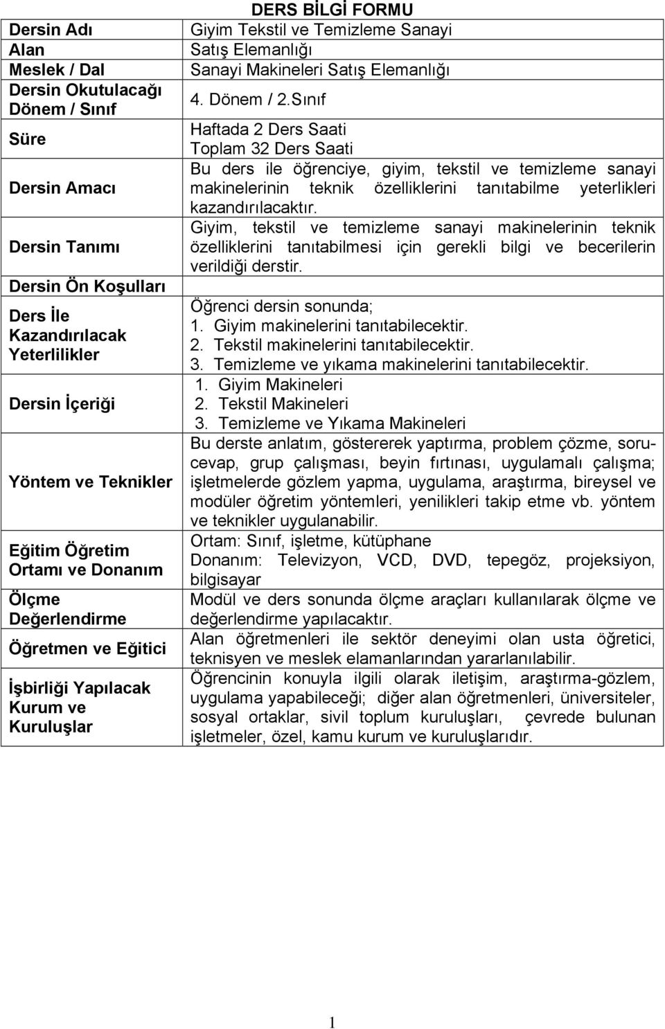 Elemanlığı 4. Dönem / 2.