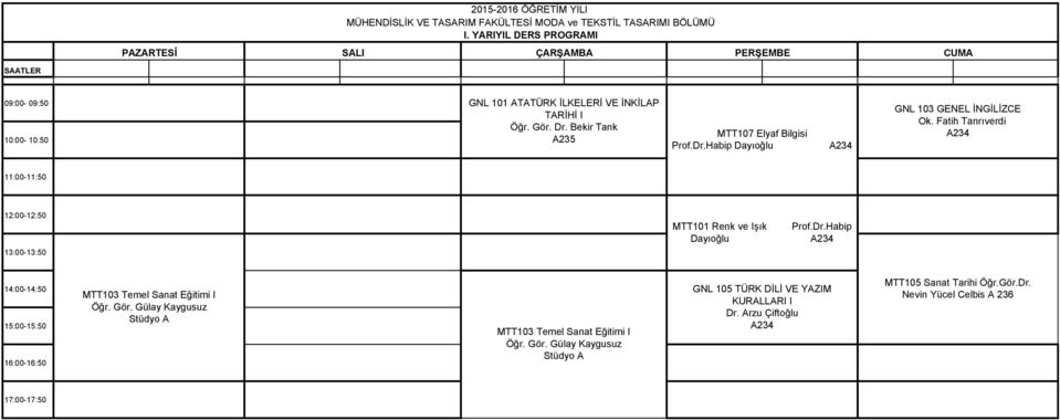 Fatih Tanrıverdi MTT101 Renk ve Işık Dayıoğlu Prof.Dr.